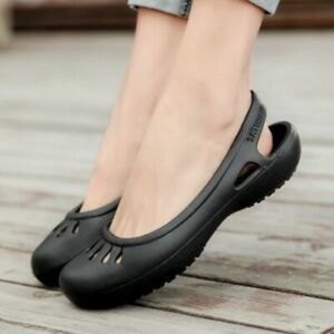 Crocs Womens Malindi Kadee Slip On Shoes Heel Strap Mary Janes Black Size 8 W